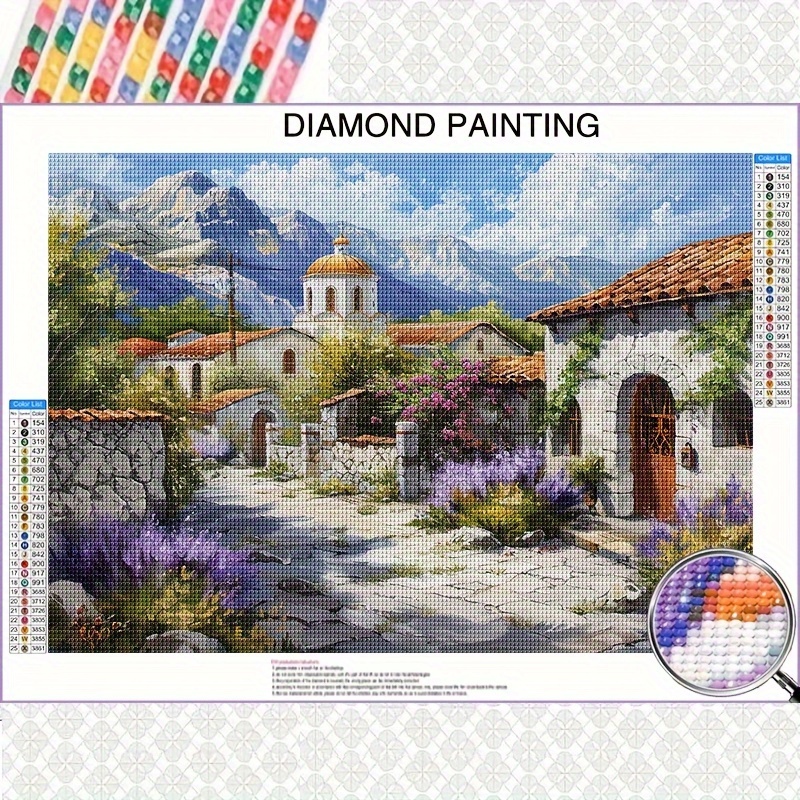 

Kit de Peinture Diamant 5D Paysage Scénique, Strass Ronds Complètement , Art Mosaïque DIY, Convivial pour Débutants, pour la Décoration de & du Bureau - Cadeau Idéal pour , Noël, des Mères, Pâques