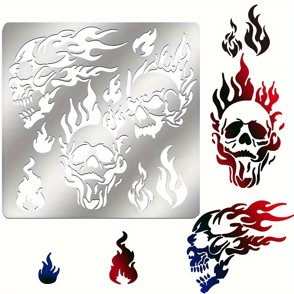 

1 Set 6x6 Inch Metal Stencil Fire Pyrography Stencils Template For Wood Carving, Drawings And Woodburning, Engraving And Scrapbooking Project