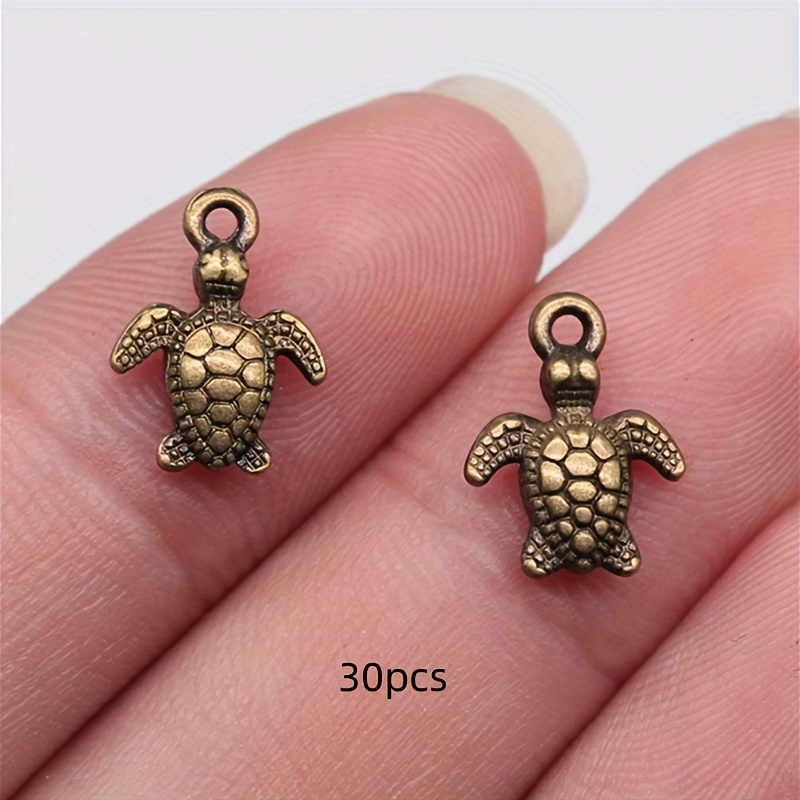 Image of 30pcs Cute Pendants, Antique Bronze & Antique Silvery Charm Pendants, Diy Craft Accessories For Bracelets, Necklaces, Earrings, Jewelry Making, 10x13mm