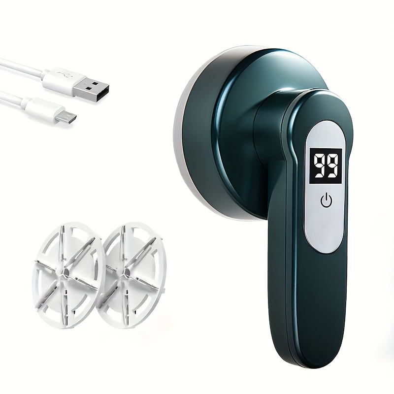 Image of Portable Rechargeable Lint Remover, Electric Lint Remover With Led Display, Portable Clothing Shaver And Fuzz Pellet Remover Machine, - For Pet Hair, Lint From Clothes - Fast And Efficient Device