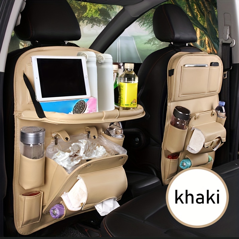 

Your Car With Luxury Pu Leather Storage Bags And Trays - Including Foldable Table Rests, Car Storage, Trash Cans, Boxes, Cup Holders, Umbrella Holders, Laptop Tables, And Car Dinner Plates!