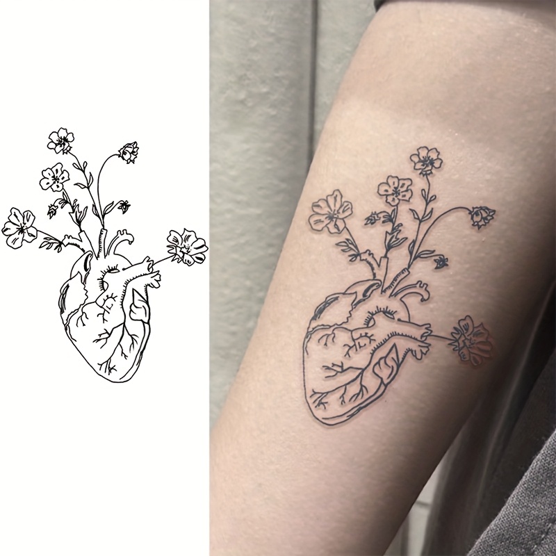 Image of Realistic Temporary Tattoo Stickers Suitable For - Waterproof Semi-permanent Fake Tattoos With Lasting 1-2 Weeks Color, Permanent Suitable For , Application For Parties, Festivals, Daily Wear