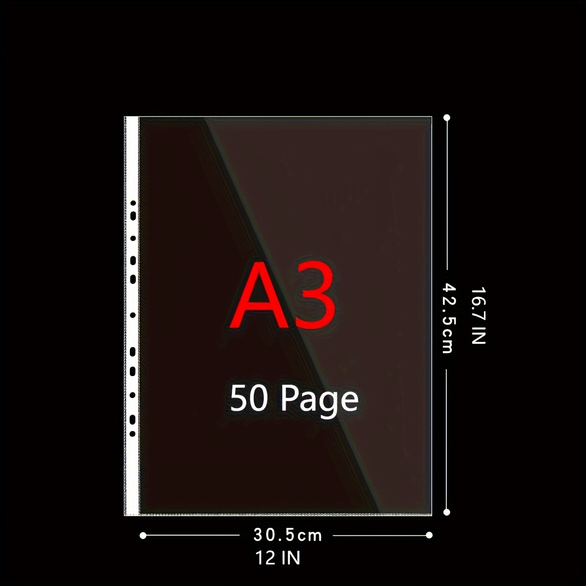 100   a4 clear sheet protectors file folder transparent file folder 50   b5 a3 transparent plastic 6c thickened file folder 11 hole protective   plastic sleeve suitable for 3 ring binder pp standard plastic page protector