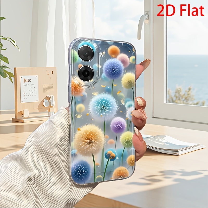 Trda ovitek za telefon: 2D ploščat pisan plišast ovitek z motivom , primeren za Redmi 10 12C 13 14C 15 5G A3 A5 4G Note 10 11S 12 13 14Pro+