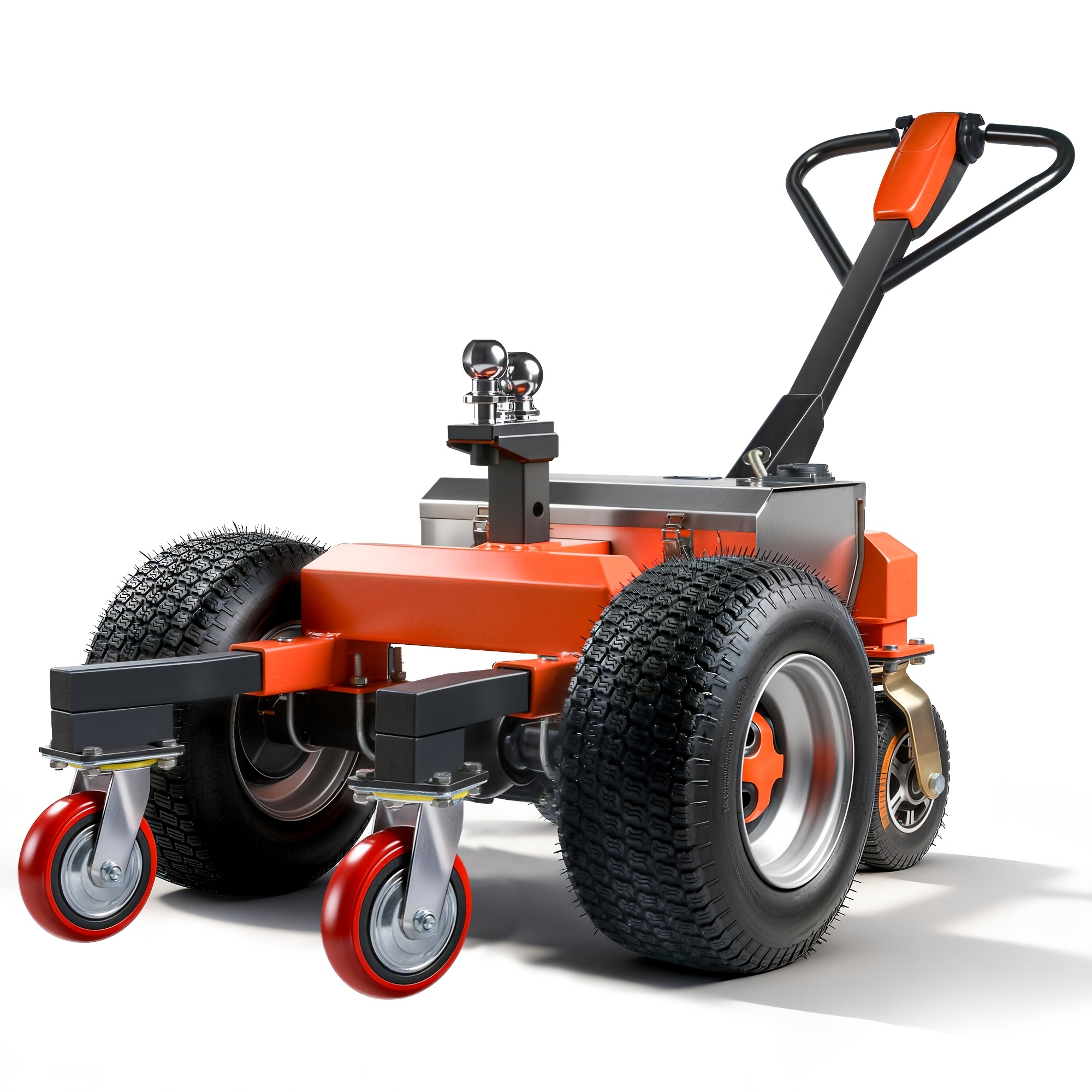 trailer trolley 6 wheels   7500   all terrain wheels adjustable speed reverse drive brake 2 inch 4 inch ball hitch installation suitable for moving rvs car trailers campers Product details 6