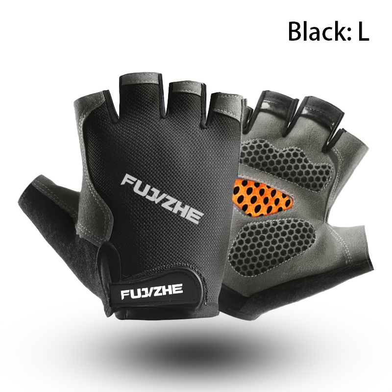 TEMU 1 di guanti sportivi antiscivolo da con chiusura, rete traspirante e design ergonomico, adatti per ciclismo, palestra, sollevamento , manubri,