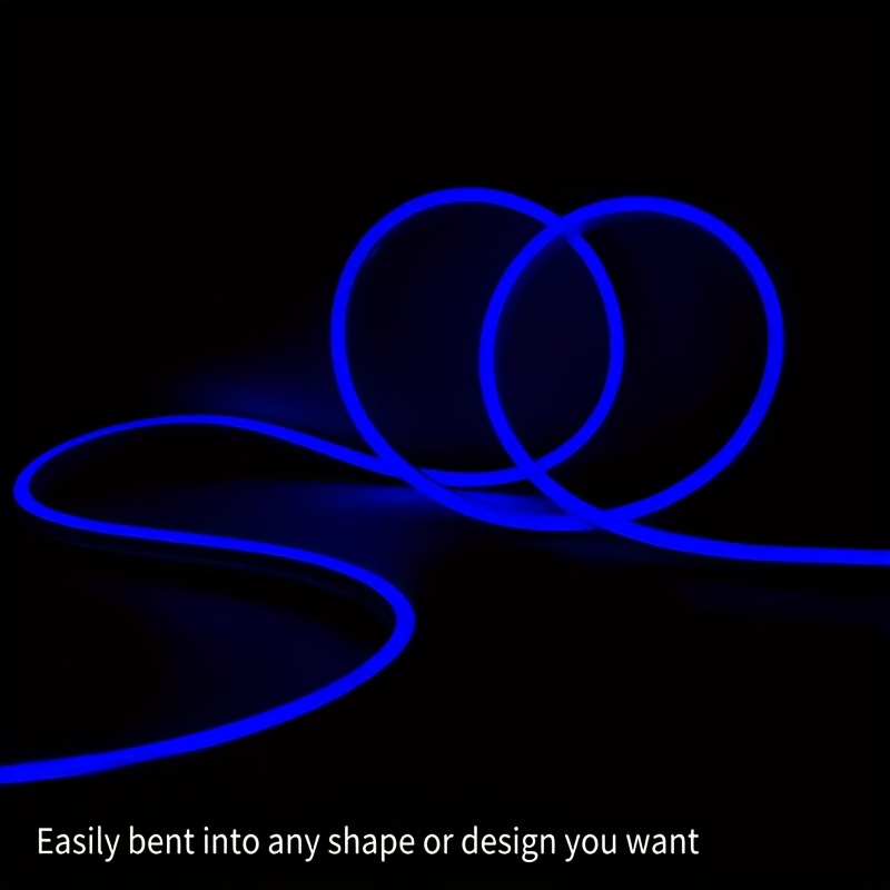 1pc - Deep Blue Neon LED Light, USB Powered Flexible LED Lights, Suitable for Indoor Party Christmas DIY Holiday Kitchen Decor Shop Lighting Bedroom TV Cabinet Wardrobe Scene Decoration Illumination, Flexible Neon Sign