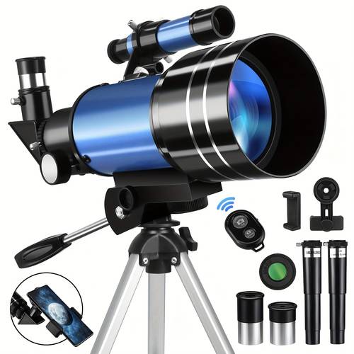 telescope for adults beginners telescope for adults high powered 70mm aperture 300mm length astronomical telescopio for beginners with a phone adapter a wireless remote