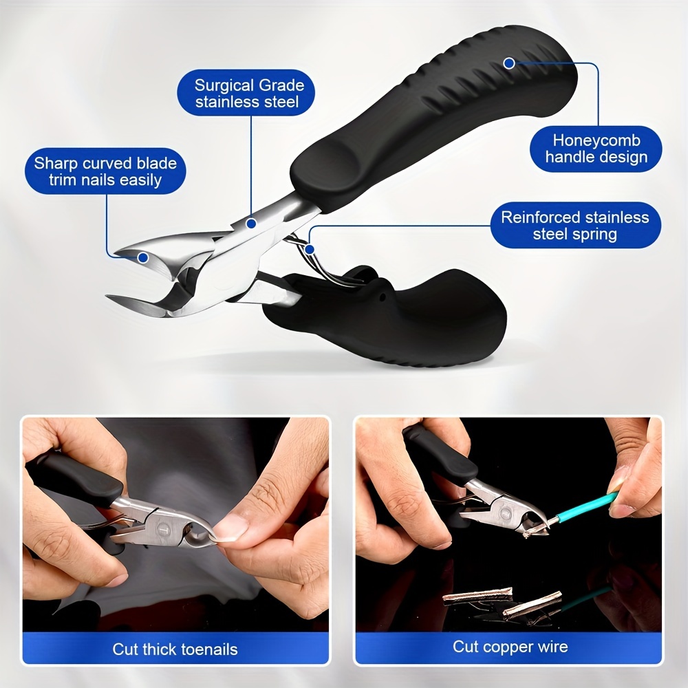 Professional Podiatrist Toenail Clippers for Thick & Ingrown Nails, Super  Sharp Curved Blade Grooming Tool for Men & Seniors