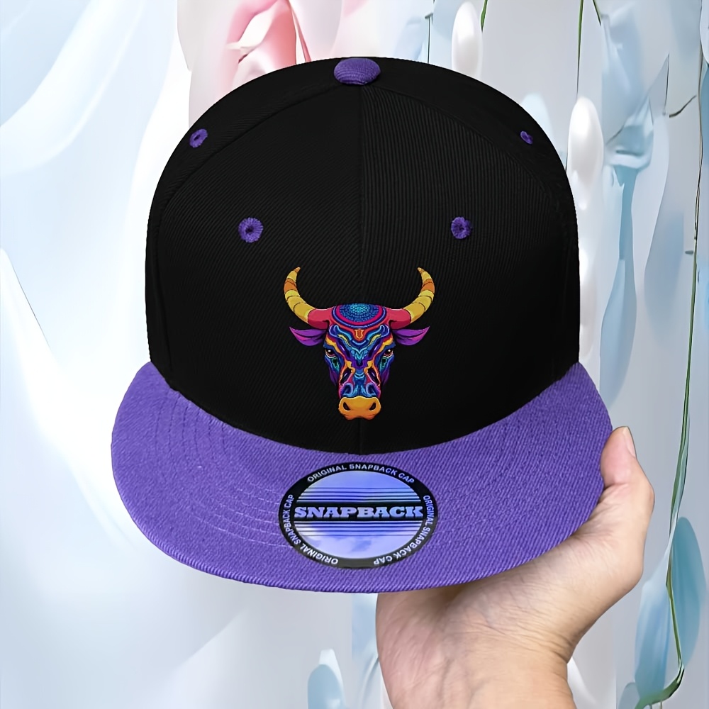 TEMU Unisex Breathable Baseball Suitable For - Lightweight Snapback Hat With Print, Outdoor, Concerts & Casual Wear, Machine Washable Polyester For