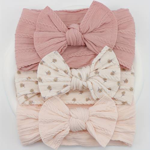 3pcs 5pcs baby girl headbands with bow hair bands for newborns infants toddlers pastel colors for photography christmas back to school gifts baby girl accessories infant hair accessories infant des
