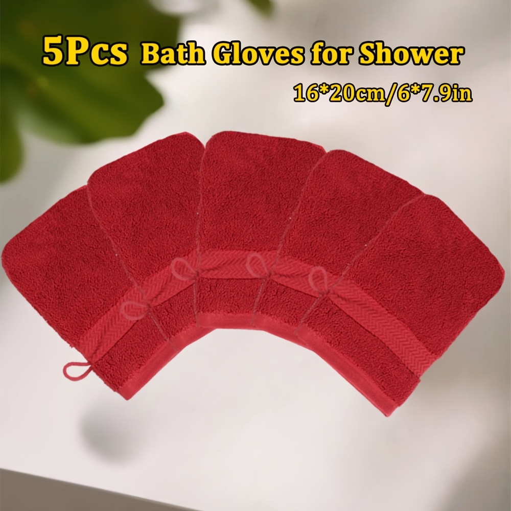 5pcs Bath Gloves for Shower, Soft and Comfortable Wash Mitts
