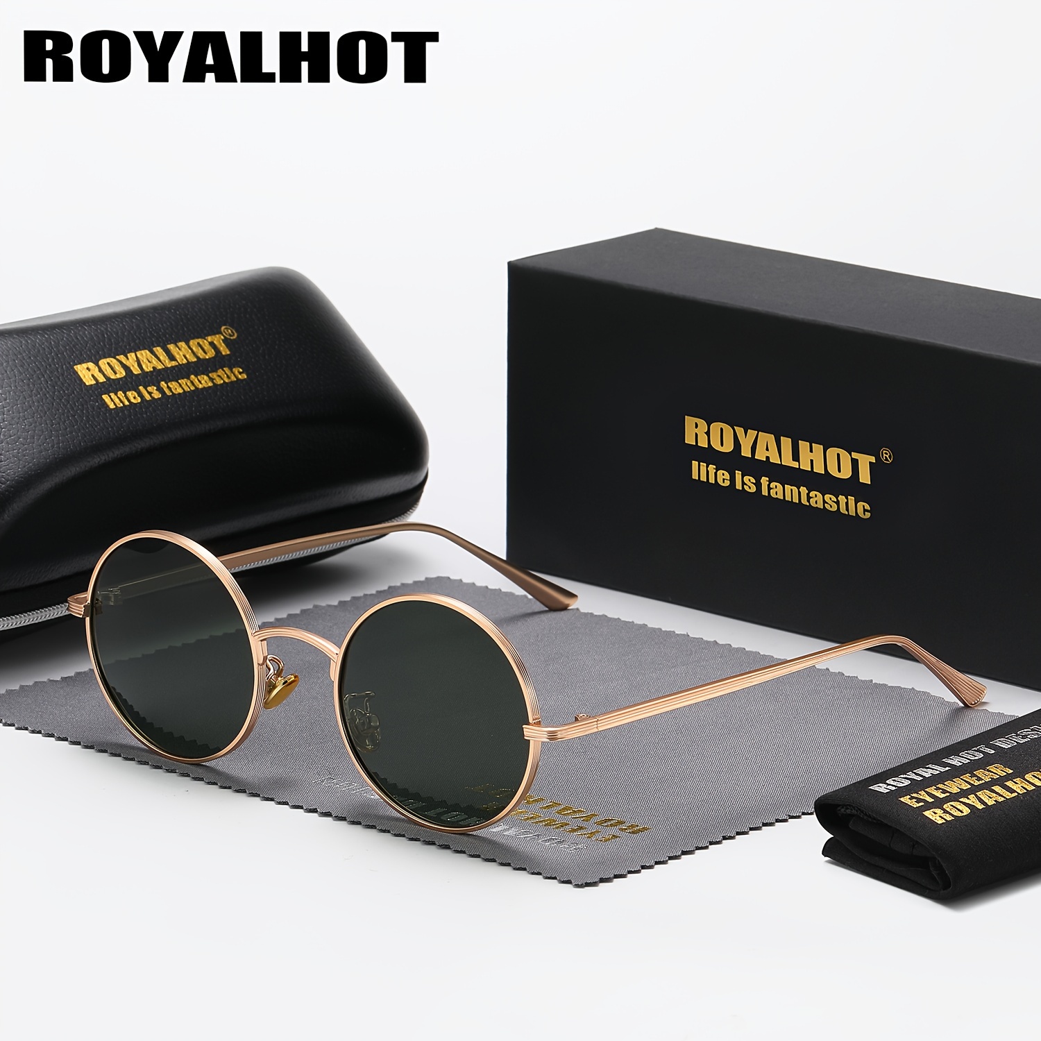 Vintage Classic Trendy Polarized Sunglasses With Glasses Case For Men Women  Outdoor Sports Party Vacation Travel Driving Fishing Decors Photo Props, Free Shipping On Items Shipped From Temu