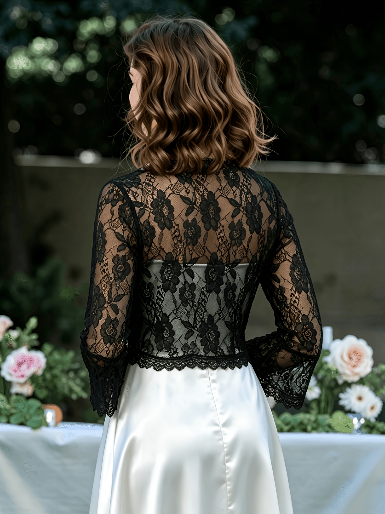 Lace Short Cardigan Bride Bridesmaid Wedding Dress Cheongsam Shawl Evening  Party Lace Shawl Women