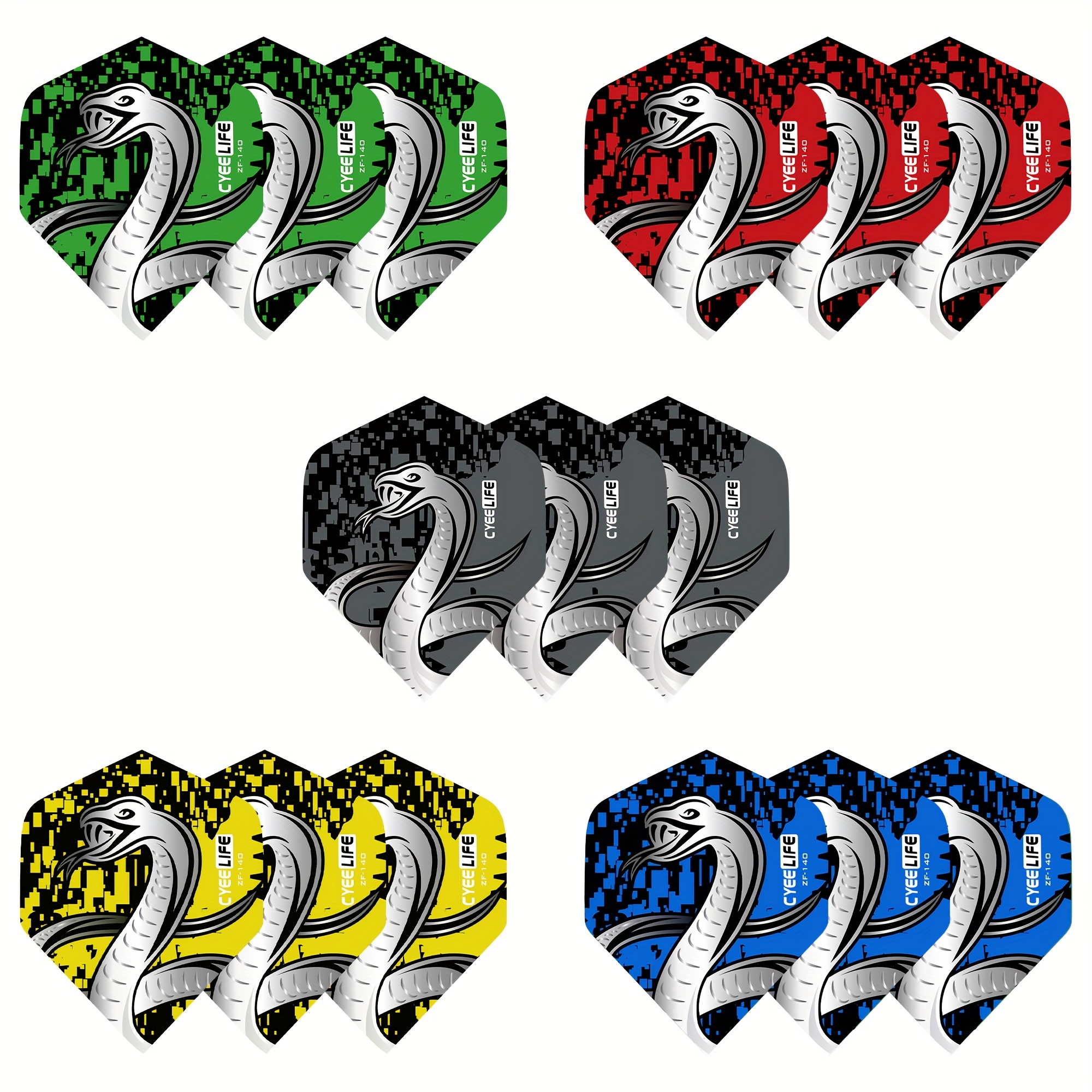15-pack Dart Tails In 5 Colors