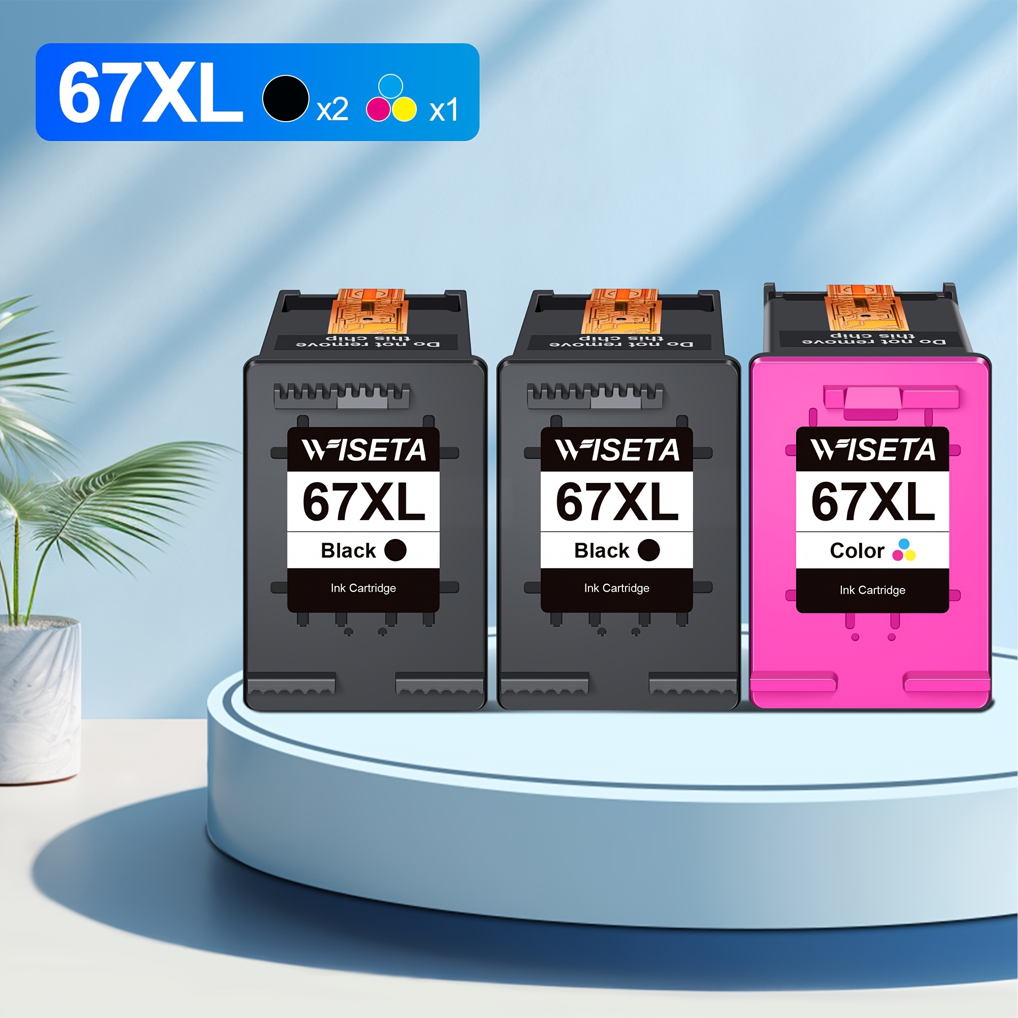

3pack, 67xl Printer Ink For 67xl Ink Cartridge Replacement For Ink 67 Fit For Deskjet 2700 Printer