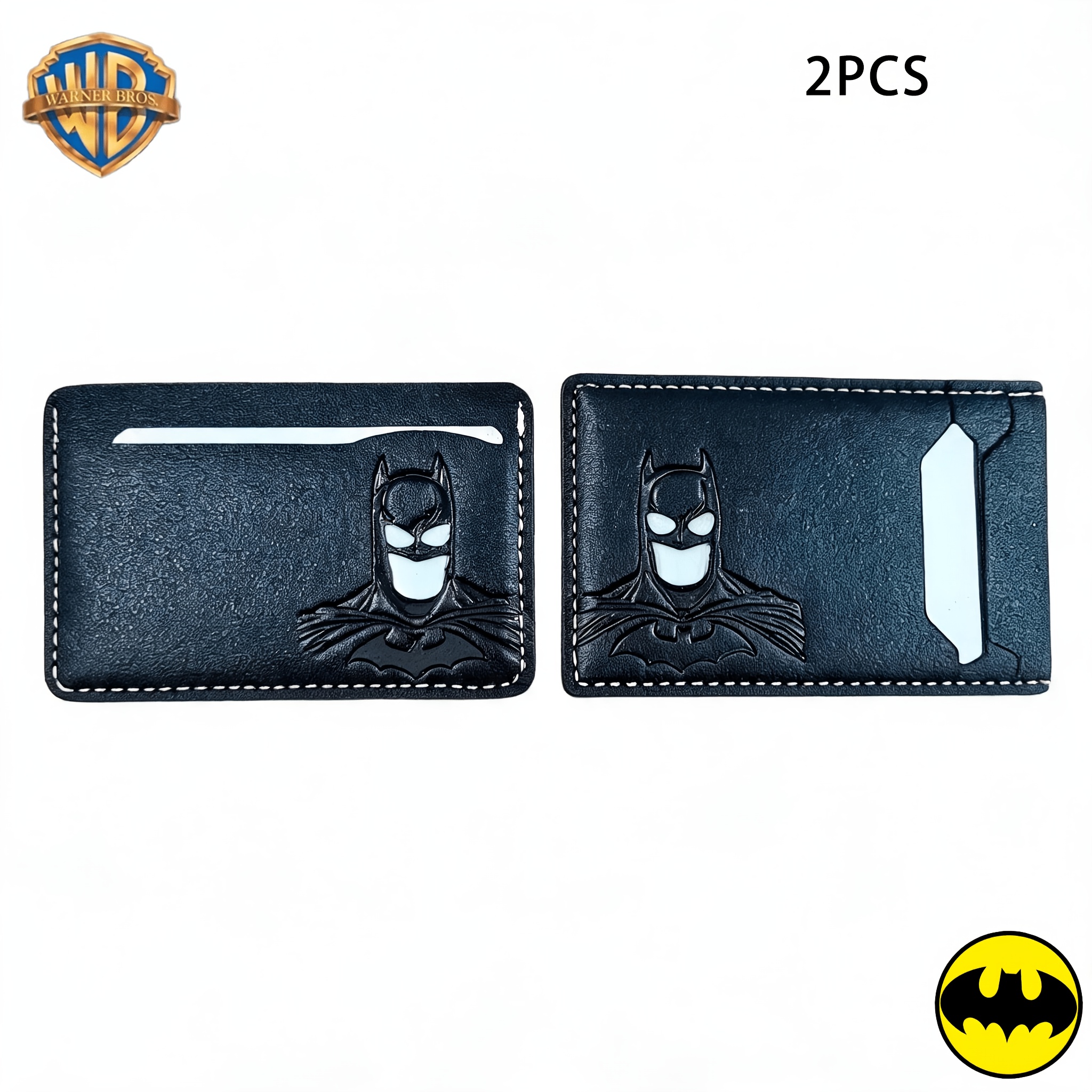 TEMU 2d Wb-2d 2-pack Warner Comics Batman Series Id Card Holder, Storing And Decorating Cards With A Fun Tactile Feel. Ideal For Batman Fans To Use