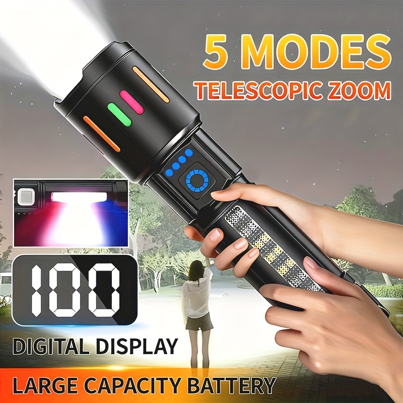 Lampe Torche LED Rechargeable 5,5 Pouces – Ultra Puissante – Neuve Avec Livraison