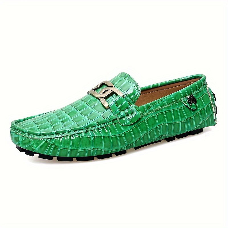 

Plus Size Men's Pu Leather Driving Mocs, Lightweight Non Slip Slip On Shoes For Outdoor Casual, Spring Summer And Autumn