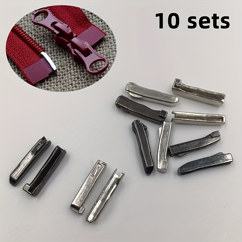 

10pcs #5 Double-open Nylon Zipper Heads - And Bag Sewing Accessories Metal Repair Kit, Colors