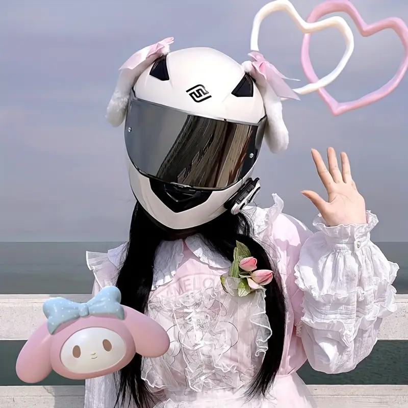 girl motorcycle helmet ears Cool Pink Cat Ear Electric Half Face Purpose Design These helmet decorations are perfect for more than just motorcycles pulunto 2pcs Cute Helmet Decoration