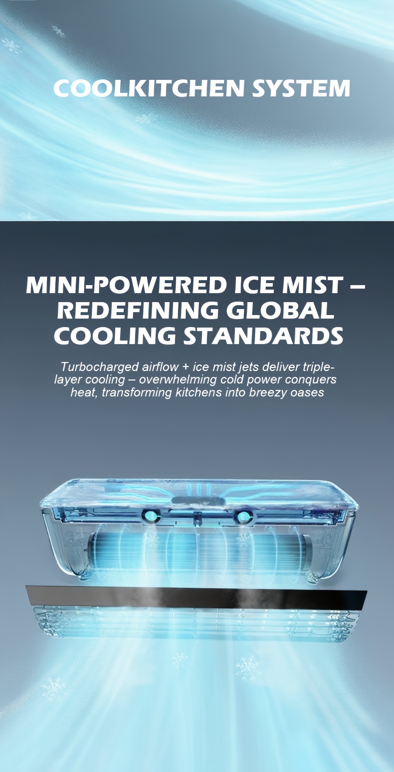 Semiconductor Refrigeration 868, Superconductor Ice Fog AC Fan Mini Ice Fog Fan, Multi-Function Air Cooler, Humidification Spray Fan, with 6000Mah Battery, Very Suitable for Home, Bedroom, Outdoor Camping