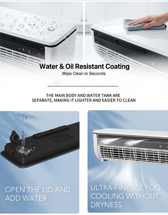 humidifier and cooling fan usb rechargeable ideal for   camping and travel rapid   cooling with   compact lightweight rv essential Product details 3