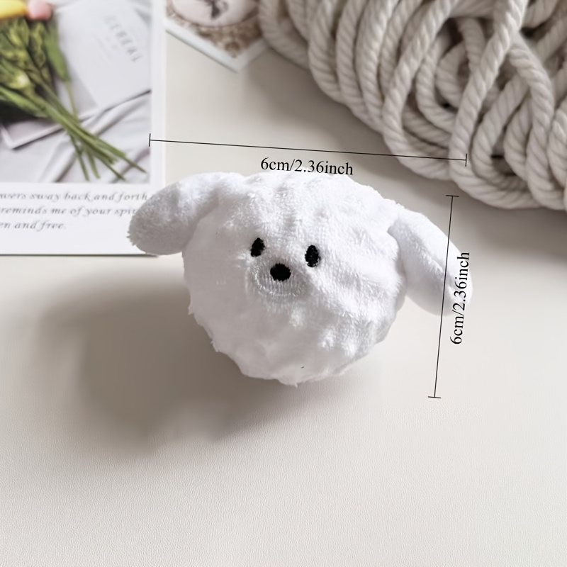 Bear Squeaky Bouncing Dog Toy Ball, Soft Plush Chew Toy