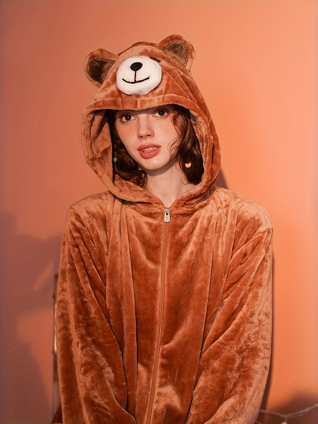 Pokemon Onesie Mobbunny Women's Anime Romper Brown Onesie Pajamas