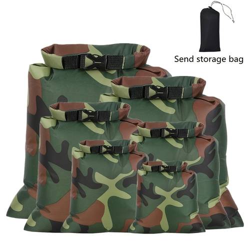6pcs Ultralight High Quality Packing Bag Set - Heavy-Duty Polyester with Locking Zipper Closure, Camouflage & Solid Colors (Green/Brown/Tan) | Outdoor Gear Bags for Hiking, Camping, Boating | Lightweight & Durable High Quality Design