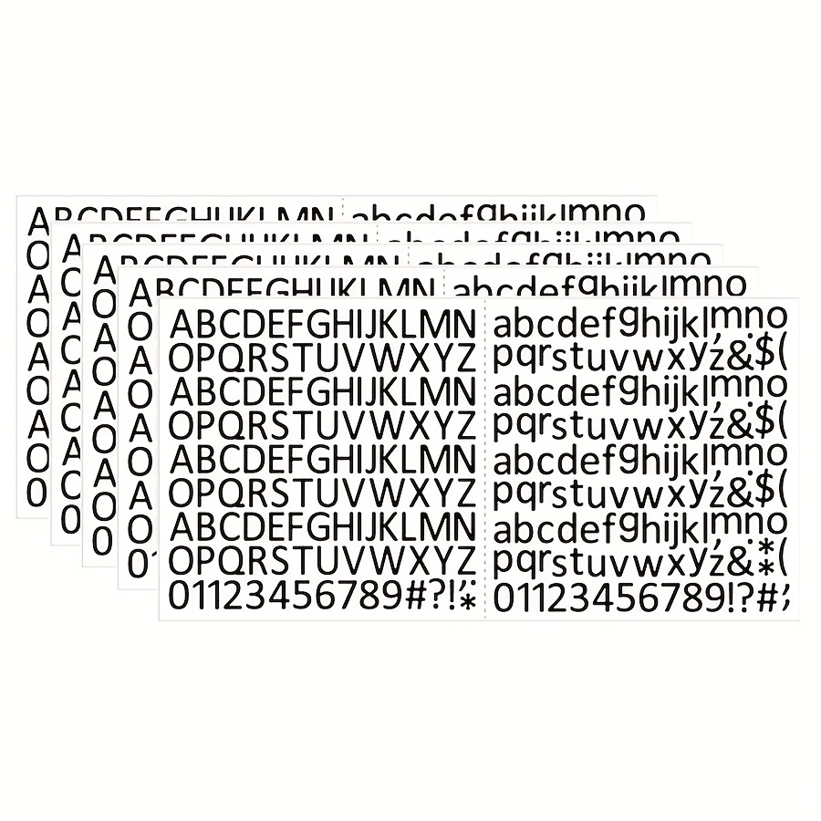 5sheets/1310pcs 0.5inch Black Waterproof Sticker, Vinyl Self-adhesive Paper, Used For Labeling In Offices, Schools, And Homes