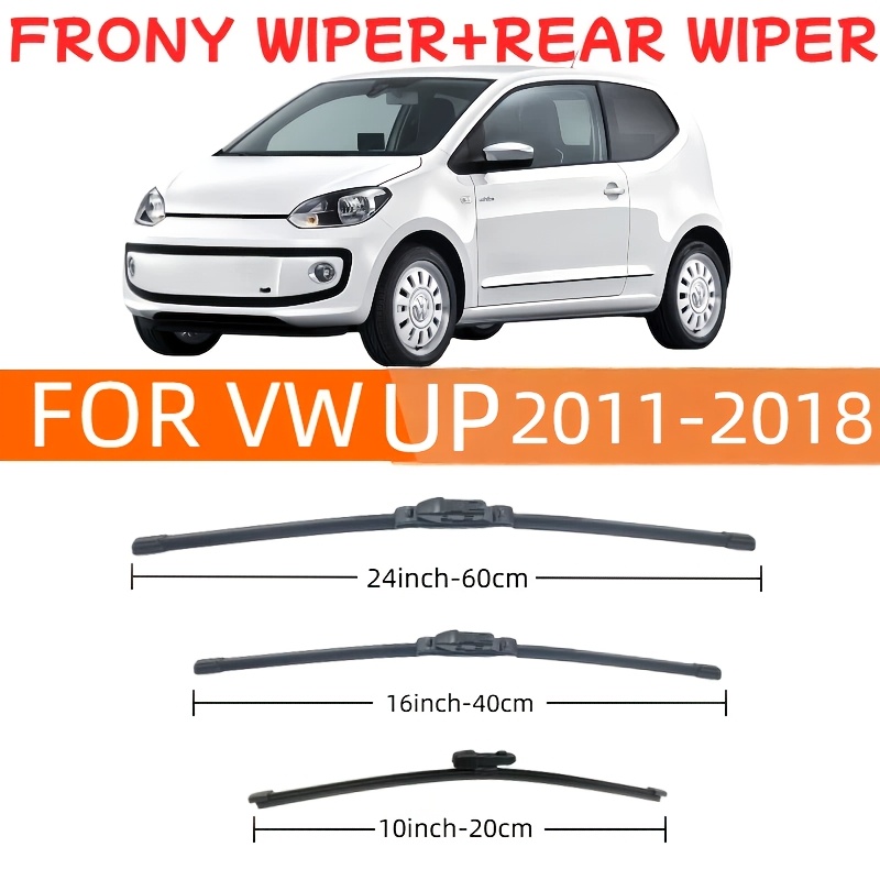 E-shop Wischerblatt-Set für VW UP 2011-2018, Front- Heckwischer, 24'' + 16'' + 10'' Ersatz-Wischerblätter Zubehör, 3-teiliges Set