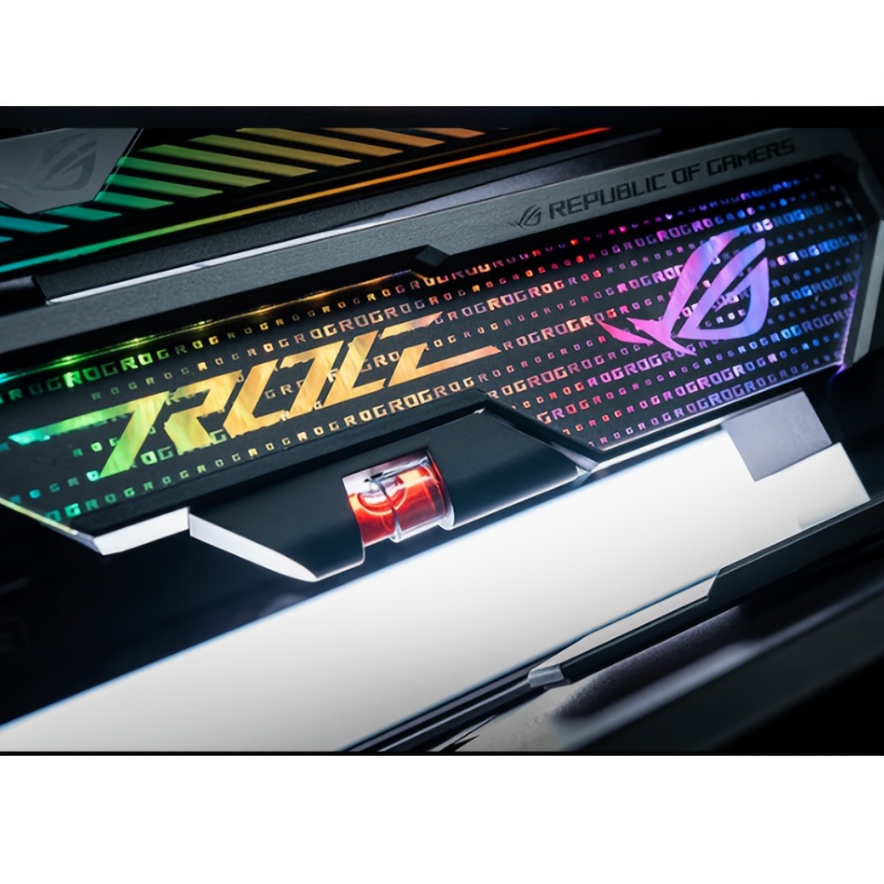 ASUS ROG XH01 Hercules Graphics Card Mount - USB-Powered, Tool-Free Adjustable Height, Magnetic Suction Level Indicator, Black, Compatible with TRITZ Gaming Monitors, Gaming Monitor Mount | Sleek Black Design | Magnetic Suction Mount, Monitor Mounts for Gaming, Asus, Egpu, Graphic Card For Pc, Gpu Graphic Card, Pc Accessories, Gpu Holder, Pc Part, Graphic Card Holder, Vertical Gpu Mount, Mini Pc, Pcie, Argb