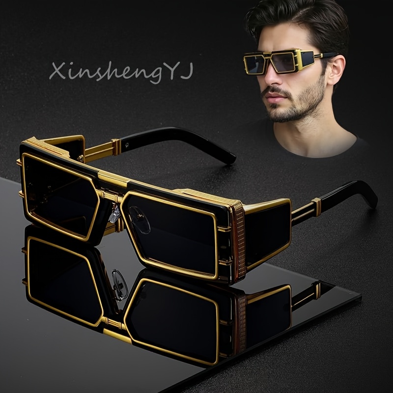 gafas moda cuadradas vintage hombres mujeres metal Temu Colombia