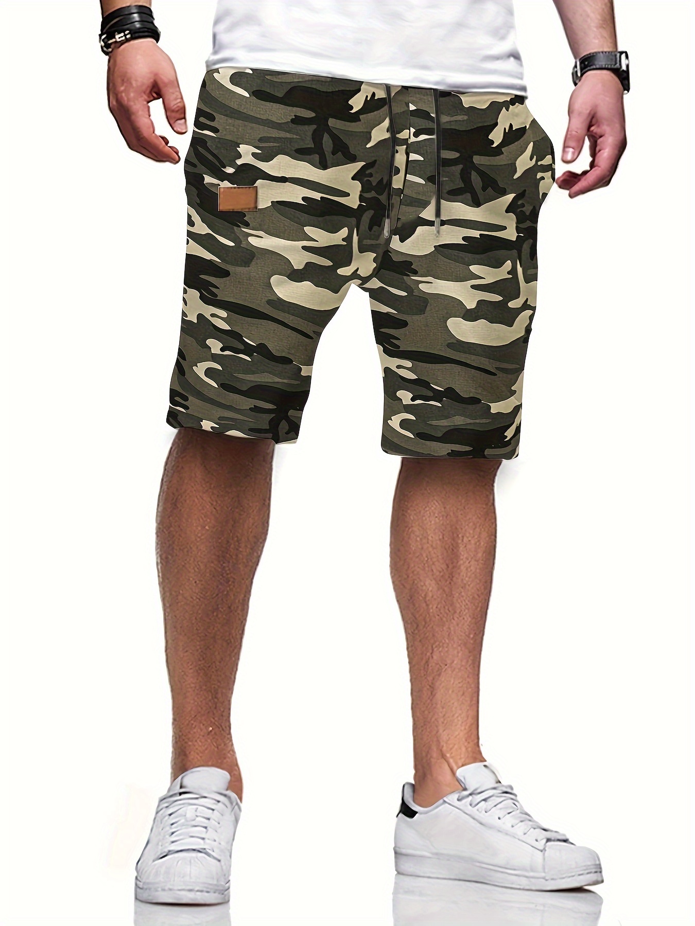 Camouflage Pattern Cargo Shorts Men's Casual Multi Pocket - Temu