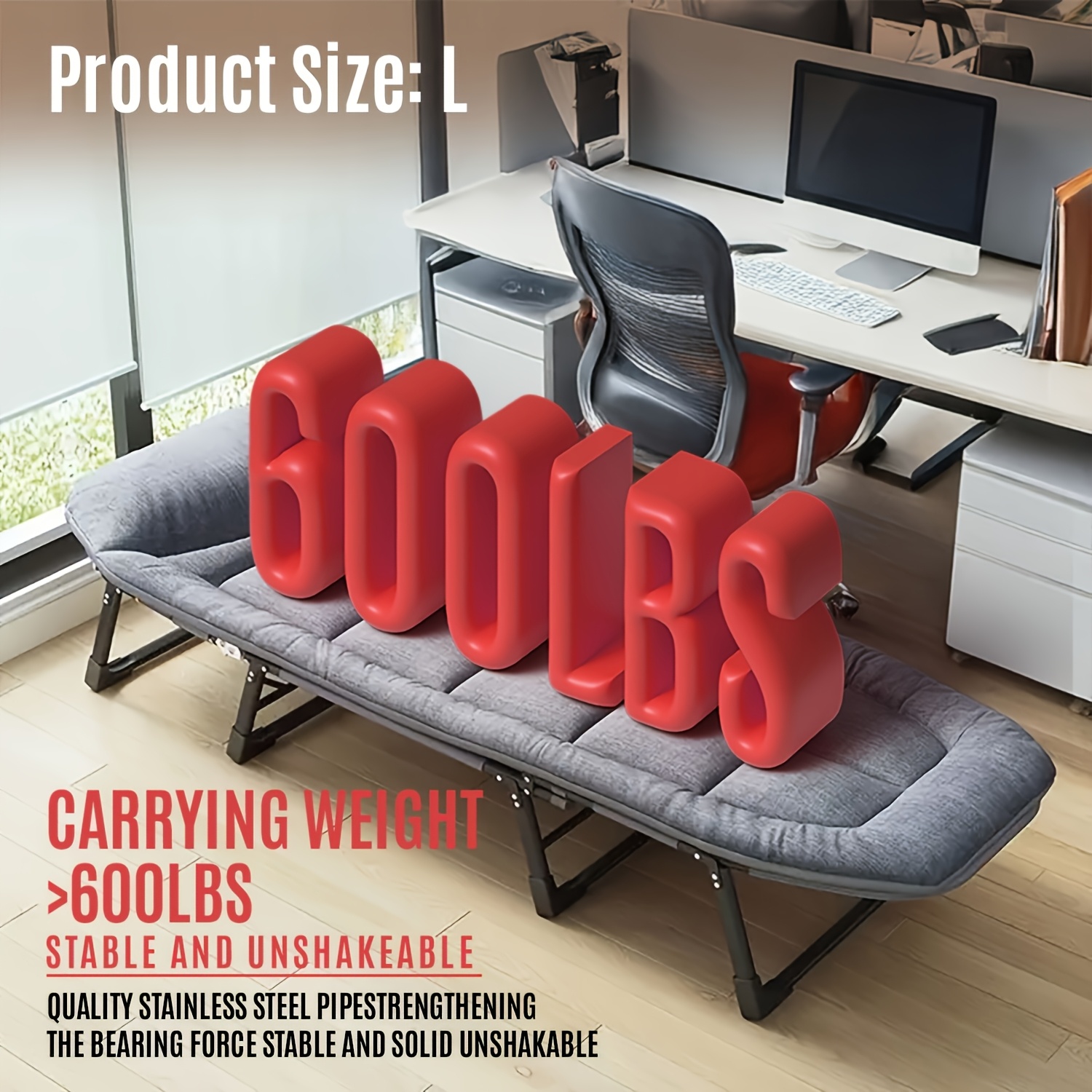 1pc american folding bed single recliner lunch bed comfortable ergonomic folding bed courtyard   folding bed with mattress portable courtyard office camping nap multi functional lounge chair lazy artifact grey standard filling 200g 15