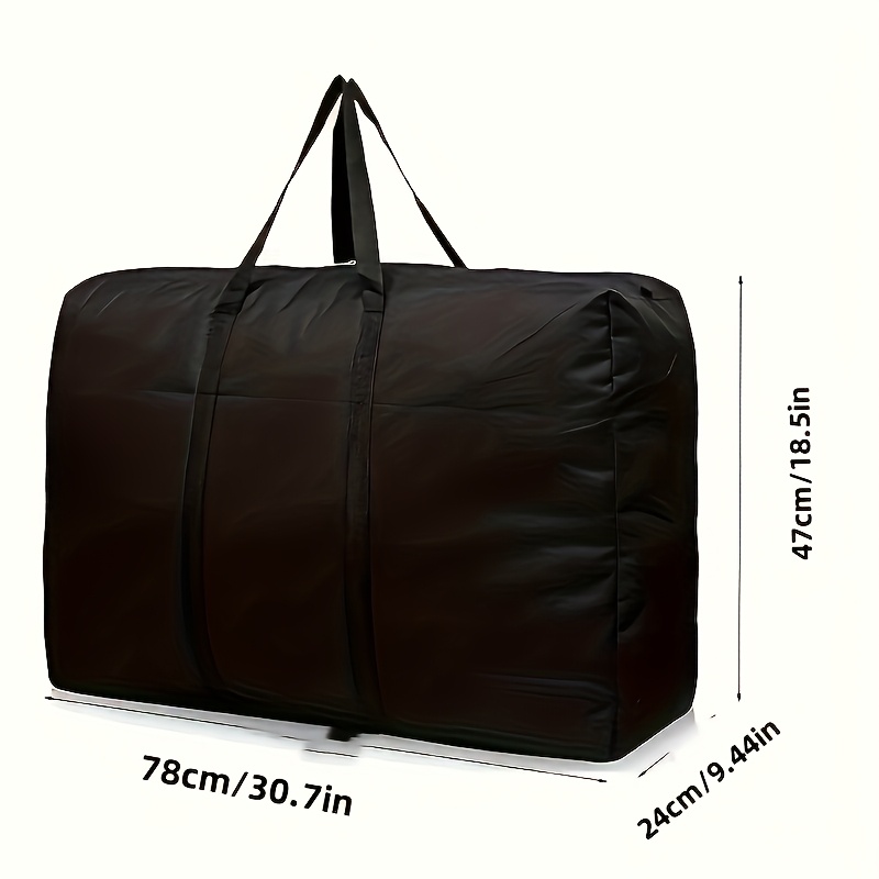TEMU 1pc "" Extra Large Storage Bag For Moving, Traveling, And Dormitory - Durable Duffle Bag With Double Zippers And Reinforced Handles