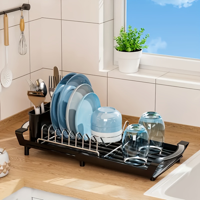 space saving vertical dish rack automatic drainage compact Temu