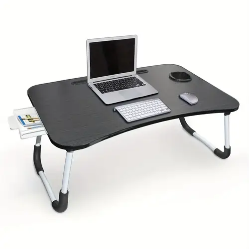 portable laptop desk with cup holder drawer foldable bed tray table breakfast sofa tray writing desk for home office foldable tray table for be