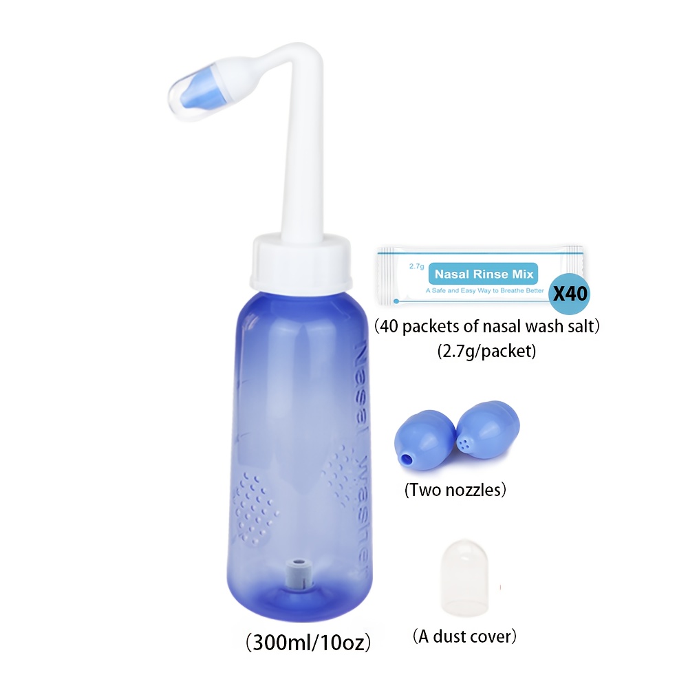Image of Nasal Wash Bottle 300ml 10oz With Nasal Wash Salt Packets