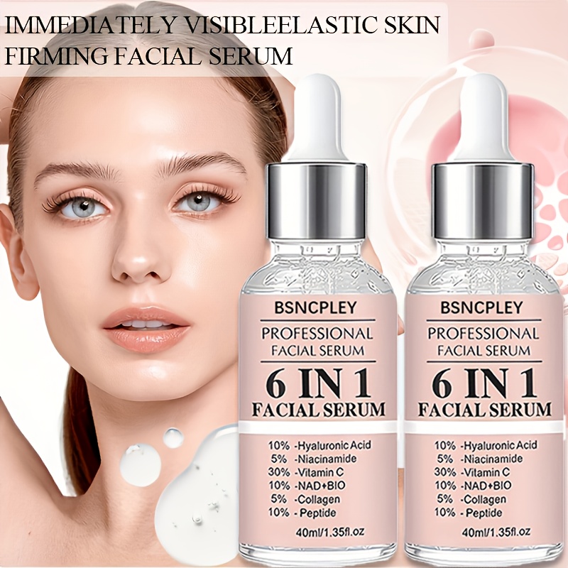 2 pack 6 in 1 facial serum set hyaluronic acid - Temu Mauritius