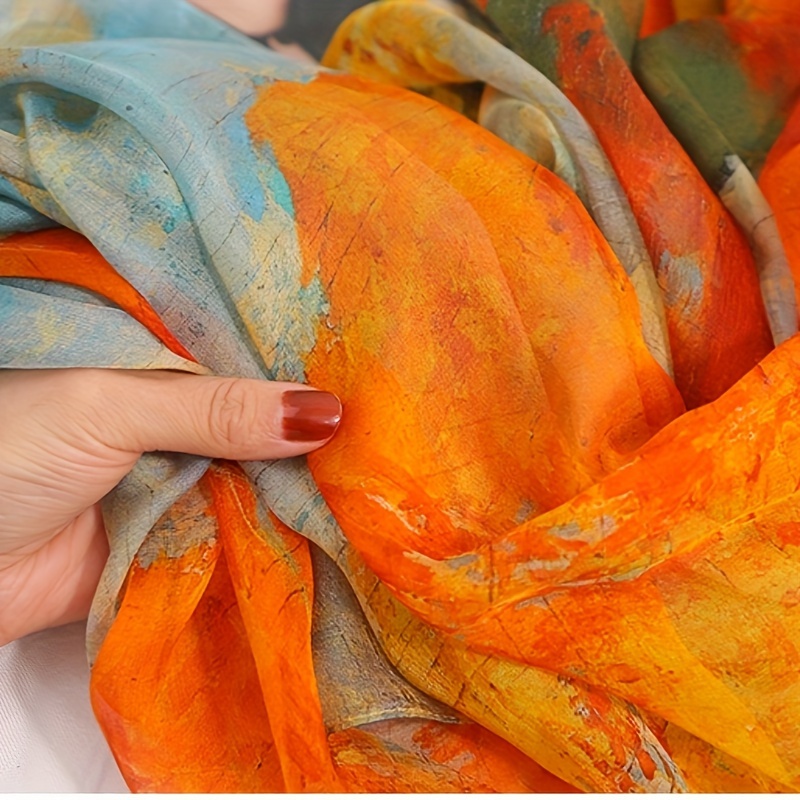 Foulard en soe pent man fleurs et croqus de mode, penture sur soe