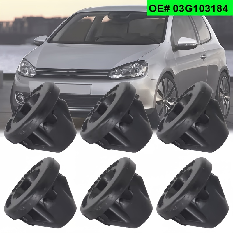 TEMU 6 piezas Tapón de parachoques para cubierta de motor de coche, enchufe de zócalo para VW, AUDI, Skoda, Seat, automóviles, piezas de repuesto