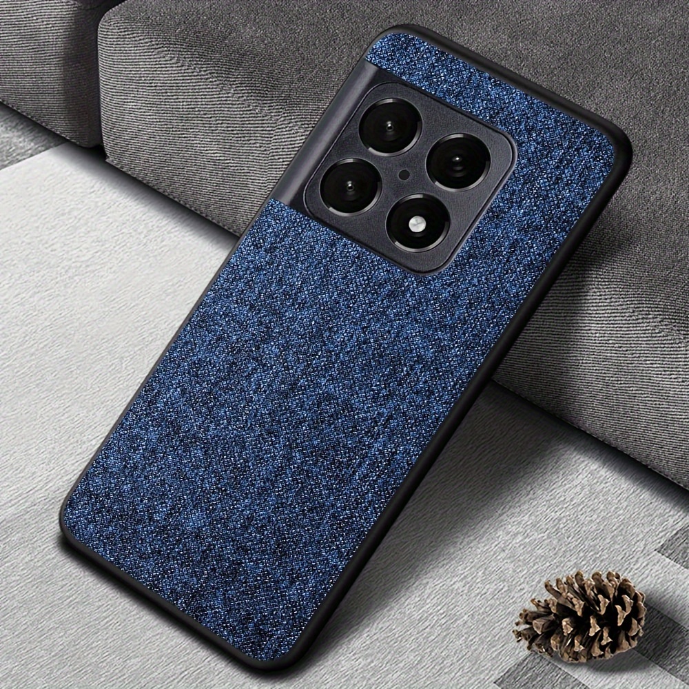 TEMU Phone Case - Case For Oneplus 13 12 12r 11 11r 10t 10 Pro Bling Retro Textile Pattern Faux Leather Premium Back Cover For Oneplus 13 Phone Case