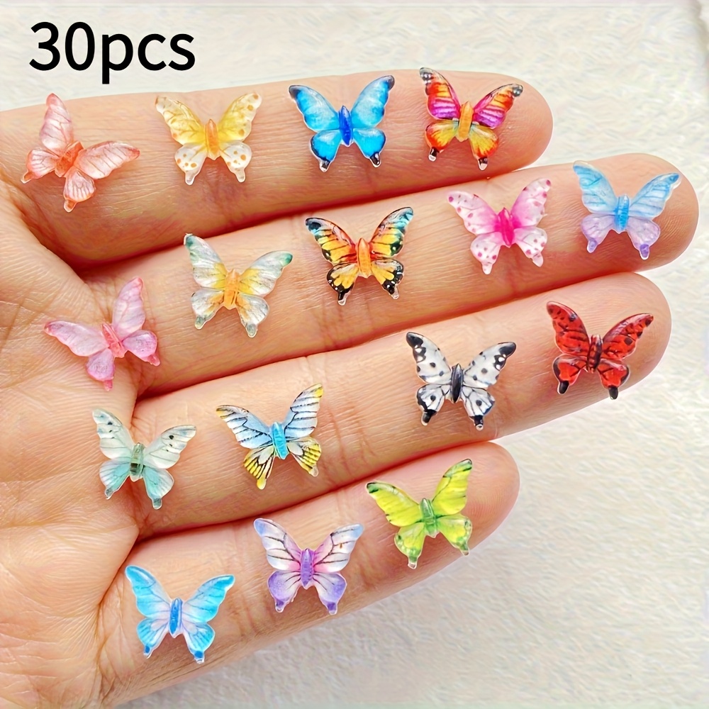 Image of 30pcs Colorful Resin Mini Embellishments For Scrapbooking, Hair Clips, Jewelry Making, And Christmas Crafts