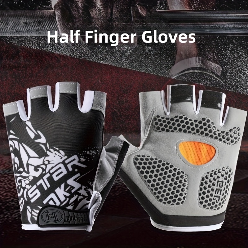 TEMU Summer Half-finger Cycling Gloves For - Breathable Non-slip Grip, With Mesh Ventilation, Lightweight Bike Gloves (black), Cycling Accessories,