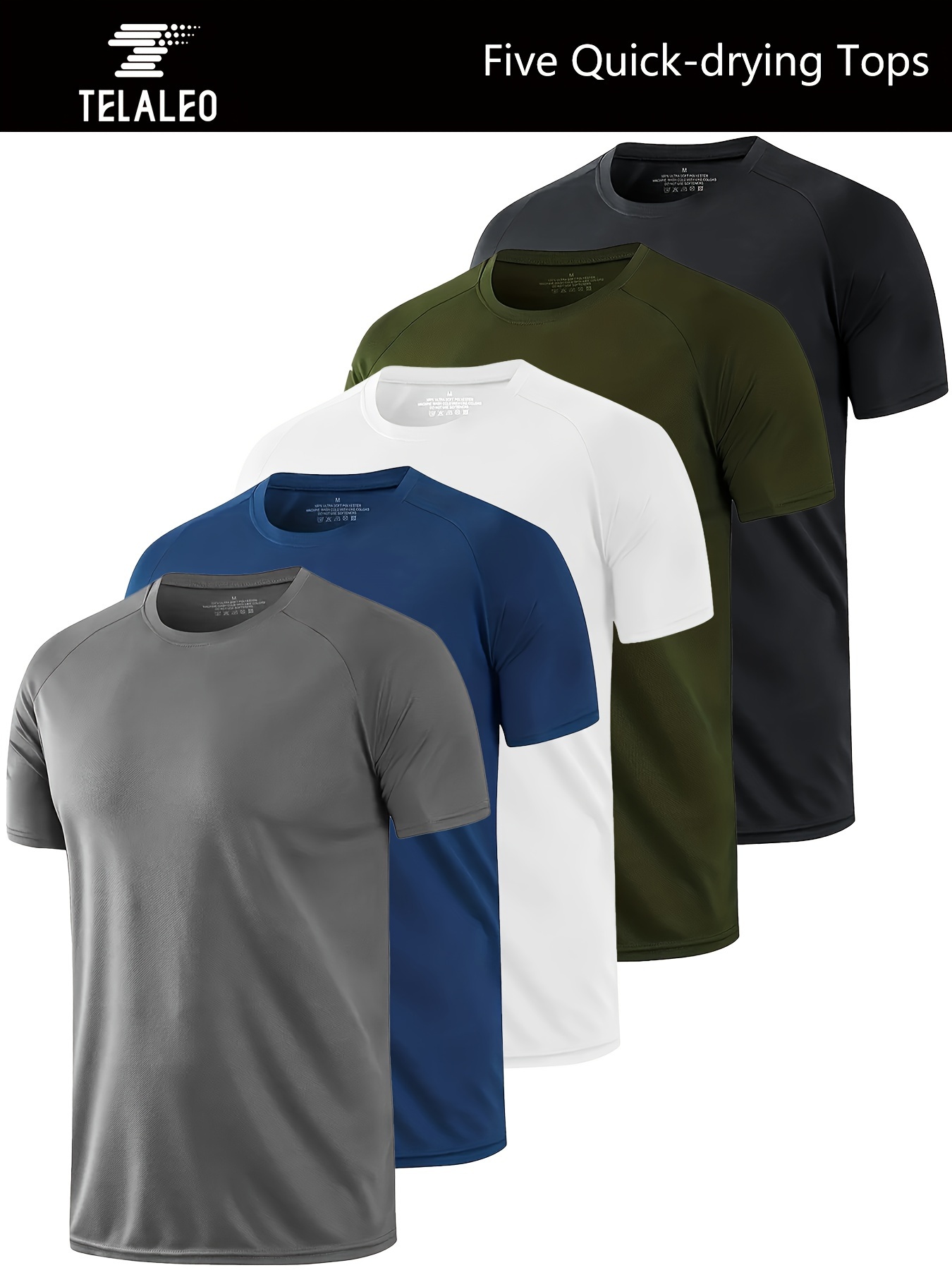 Paquete de 3 camisas de compresión para hombre, manga larga, camiseta  interior de fútbol, atlética, ajuste seco, capa base de entrenamiento