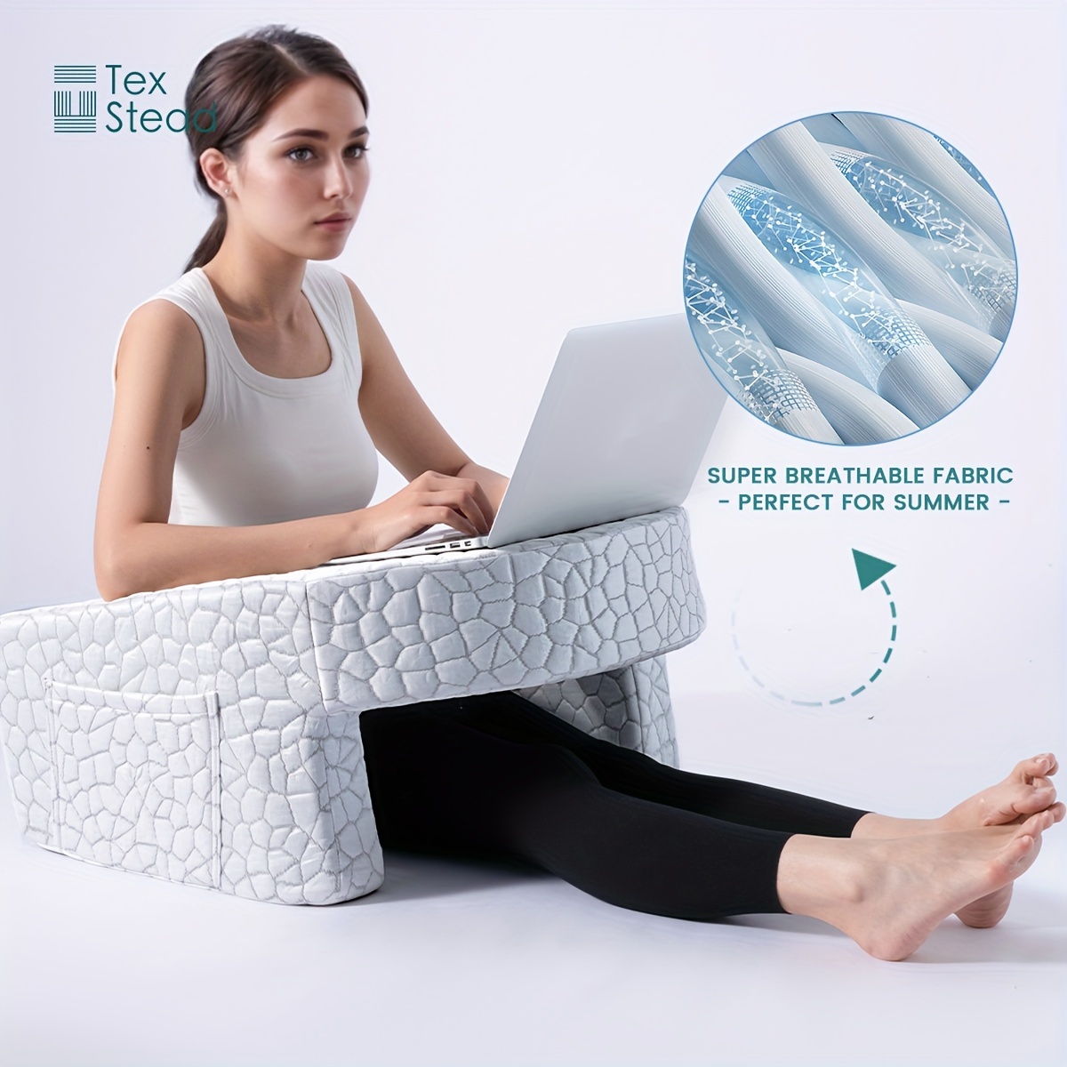 Armrest pillow with durable stitching