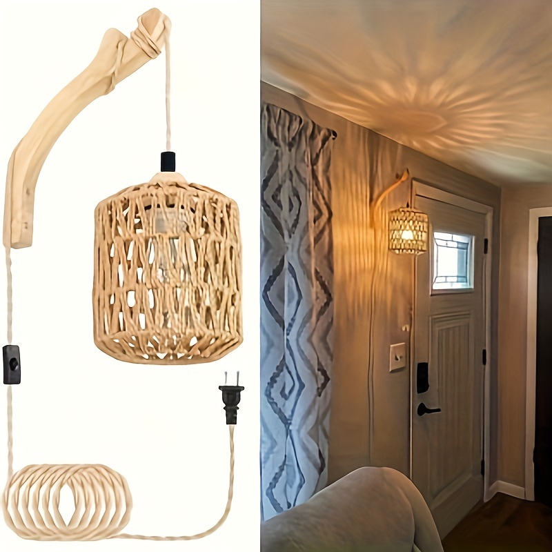 Plug in fashion hanging bedside lights