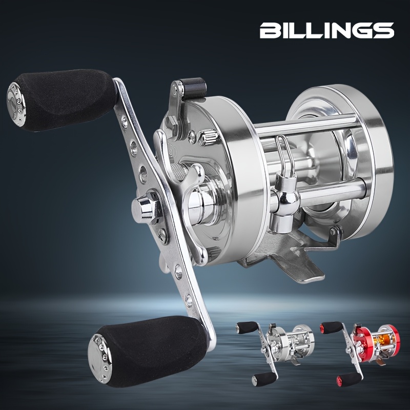 * Beidhndige Baitcasting-Rolle, Trolling-Rolle mit 6+1BB, 5.2:1/4.2:1  bersetzung, 9.07KG Max. * Aluminiumlegierung, Rot/Silber * fr Trolling &  Drum Salzwasser-Angelrollen